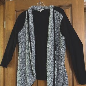 Black and Gray Women's Sweater Vest